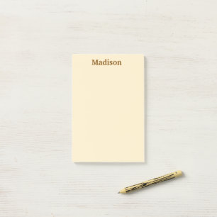 PERSONALISIERTER NAME STYLISCHES MODERNES BÜRO SCH POST-IT KLEBEZETTEL