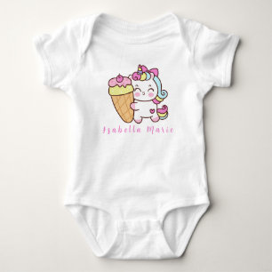 Personalisierter Name Süß Modern Baby Strampler