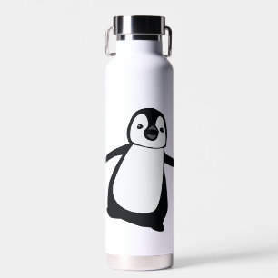 Personalisierter Name Süßer spähender Pinguin Trinkflasche