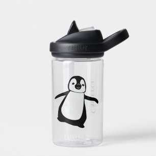 Personalisierter Name Süßer spähender Pinguin Trinkflasche