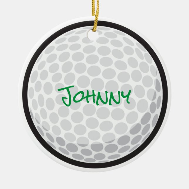 Personalisierter Name Team Jahr Weiß Keramik Ornament (Vorne)