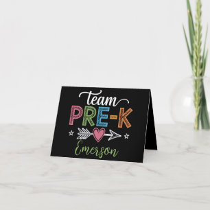 Personalisierter Name Team Pre-K Vorschullehrer  Ankündigung