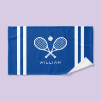 Personalisierter Name Tennis Deep Blue Streifen