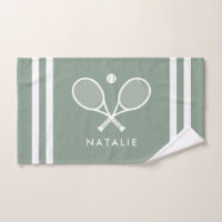 Personalisierter Name Tennis Spielfeld Grüne Strei