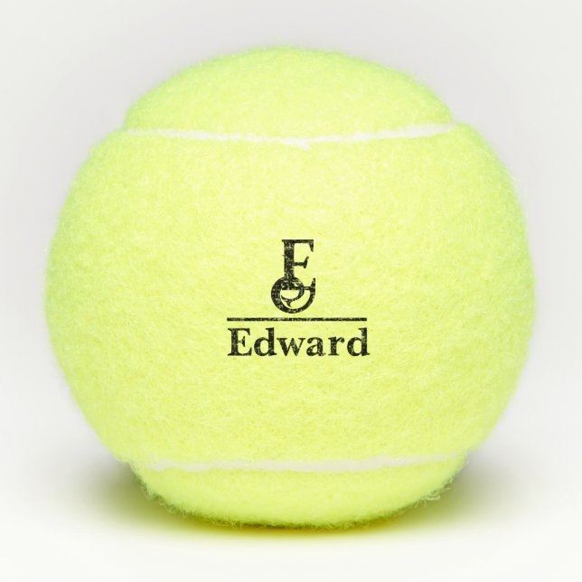Personalisierter Name Tennisbälle (Vorderseite)