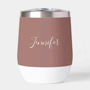 Personalisierter Name Terrakotta Schrift einfach