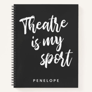 Personalisierter Name Theaterliebhaber Zitat Schau Notizbuch