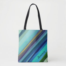 Personalisierter Name Tiefsee-Ozean-Tönungen Tasche