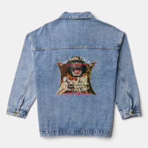 Personalisierter Name Tiki Bar Ihre Stadt & Bundes Jeansjacke