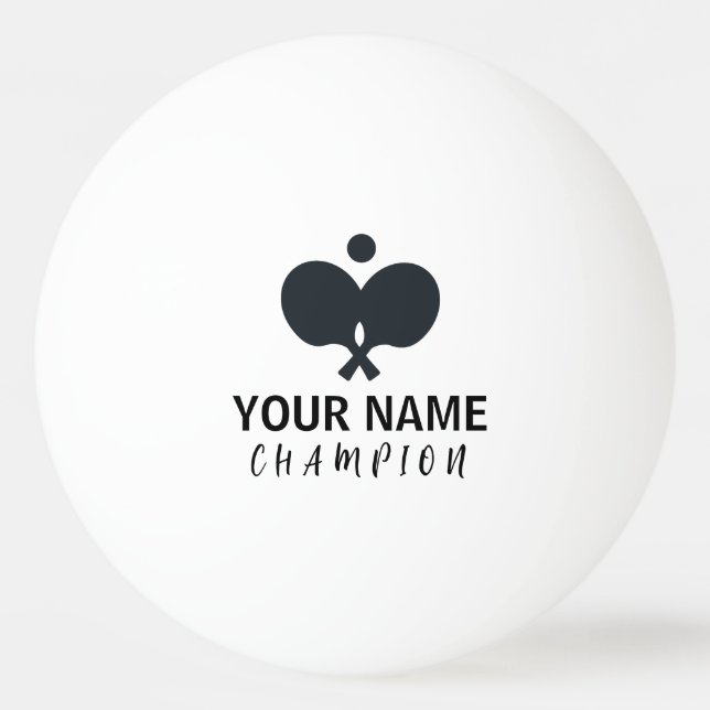 Personalisierter Name Tischtennisball (Vorderseite)