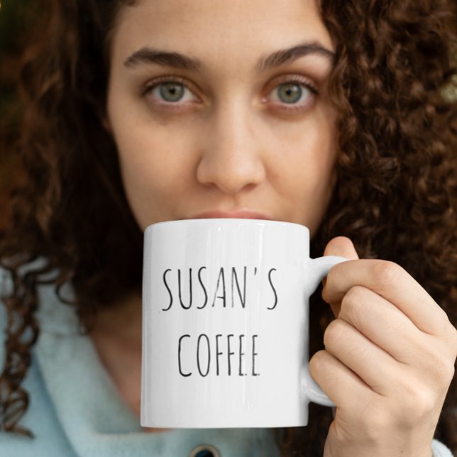 Personalisierter Name Trendy Skinny Schriftart Kaffeetasse (Von Creator hochgeladen)