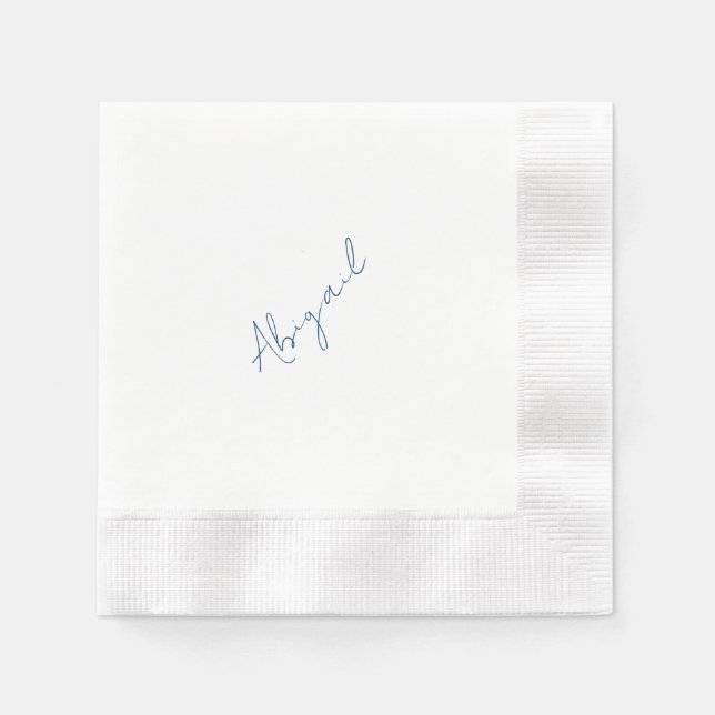 Personalisierter Name Türkisfarbenes Brautparty-Pr Serviette (Vorderseite)