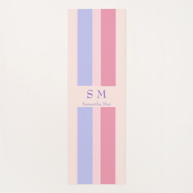 Personalisierter Name und Anfangsname Yogamatte (Rückseite)