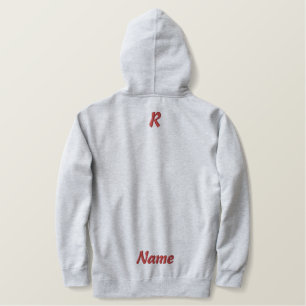 Personalisierter Name und Anzahl bestickter Hoodie