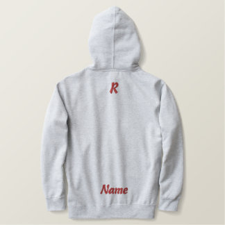 Personalisierter Name und Anzahl bestickter Hoodie