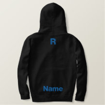 Personalisierter Name und Anzahl bestickter Hoodie