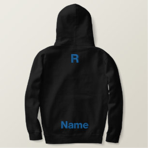 Personalisierter Name und Anzahl bestickter Hoodie
