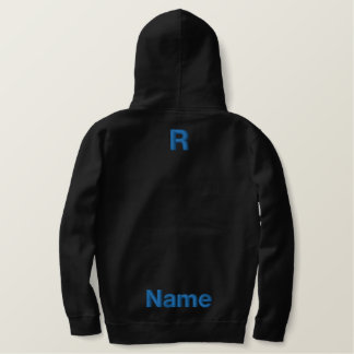 Personalisierter Name und Anzahl bestickter Hoodie