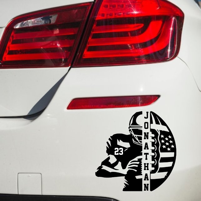 Personalisierter Name und Anzahl der Fußballeben Fensteraufkleber (Von Creator hochgeladen)
