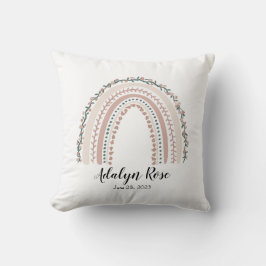 Personalisierter Name und Datum Boho Rainbow Kisse Kissen