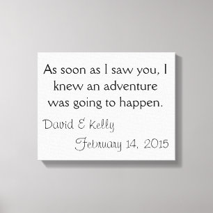 Personalisierter Name und Datum Leinwanddruck