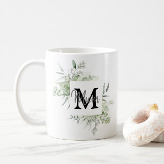 Personalisierter Name und erste Tasse mit Grünpfla