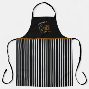 Personalisierter Name und Geburtstag GRILLEN Barbe Schürze
