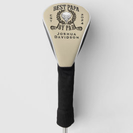 Personalisierter Name und Jahr Beste Papa nach Par Golf Headcover