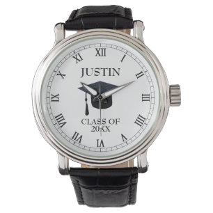 Personalisierter Name und Jahr Tassel Abschluss Wa Armbanduhr