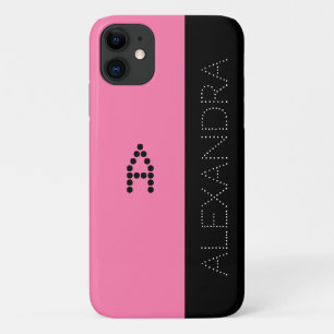Personalisierter Name und Monogramm Chic Schriftar Case-Mate iPhone Hülle