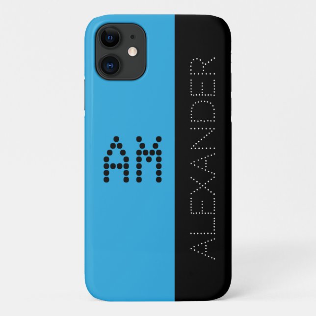 Personalisierter Name und Monogramm Chic Schriftar Case-Mate iPhone Hülle (Rückseite)