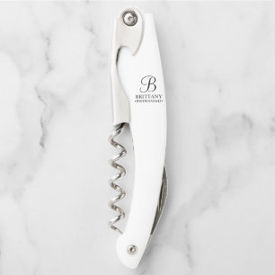 Personalisierter Name und Monogramm der Brautjungf Kellnermesser