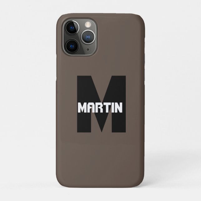 Personalisierter Name und Monogramm iPhone/iPad-Ge Case-Mate iPhone Hülle (Rückseite)