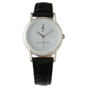 personalisierter Name und musikalische Note (Dreie Armbanduhr