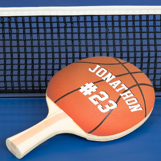Personalisierter Name und Nummer Basketball Tischtennis Schläger (InSitu)