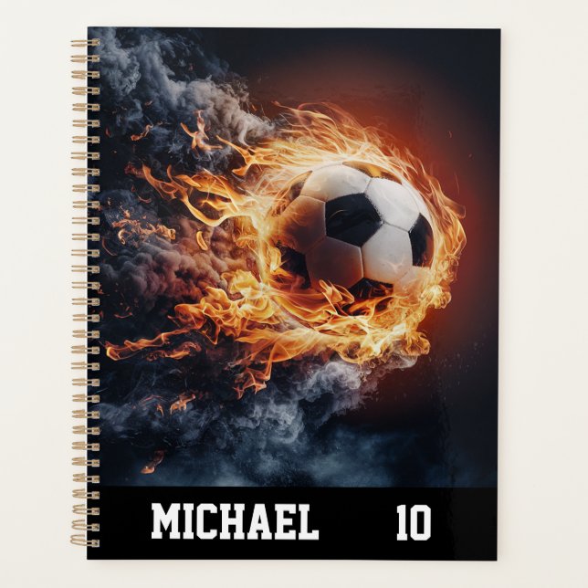 Personalisierter Name und Nummer des Fußballballs Planer (Vorderseite)