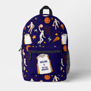 Personalisierter Name und Nummer eines Basketballs Bedruckter Rucksack