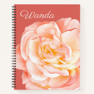 Personalisierter Name und Rose Notizbuch