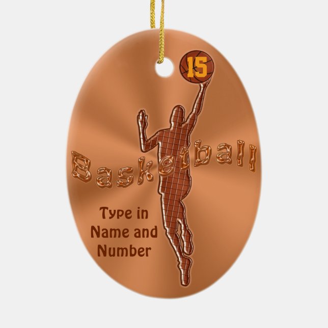 Personalisierter NAME und ZAHL Keramikornament (Hinten)
