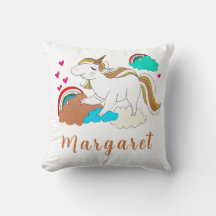 Personalisierter Name Unicorn Geburtstag Throw Kis