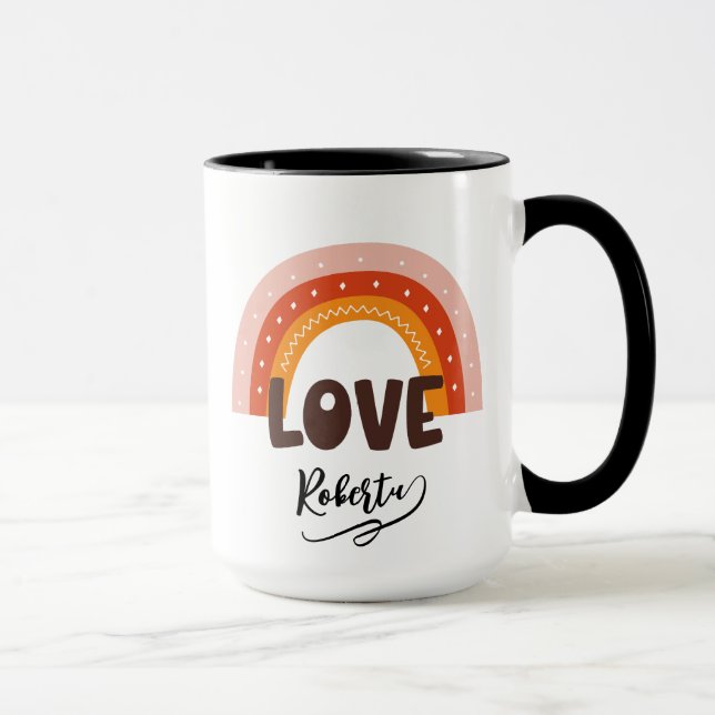 Personalisierter Name Valentinstag  Tasse (Rechts)