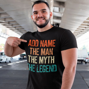 Personalisierter Name Vintag Der Mythos der Mensch T-Shirt