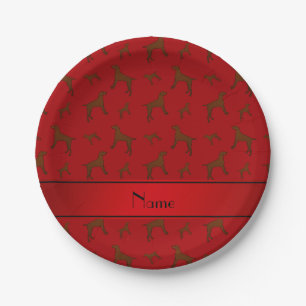 Personalisierter Name: Vogelhunde Pappteller