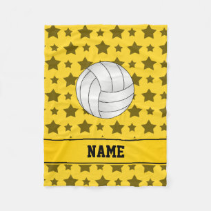Personalisierter Name: Volleyball Fleecedecke
