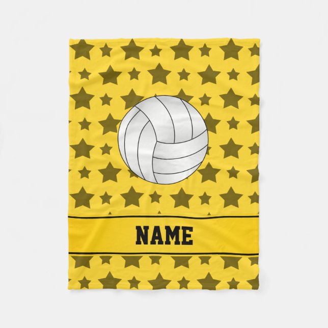 Personalisierter Name: Volleyball Fleecedecke (Vorderseite)