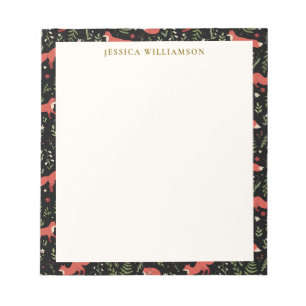 Personalisierter Name von Waldland Fox Notizblock