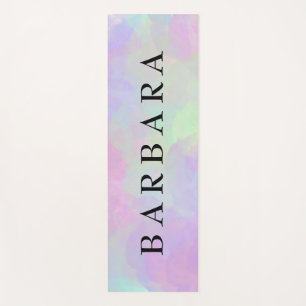 Personalisierter Name Wasserfarbe Yogamatte