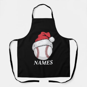 Personalisierter Name Weihnachten Baseball Santa H Schürze