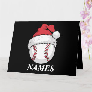 Personalisierter Name Weihnachten Baseball Weihnac Karte