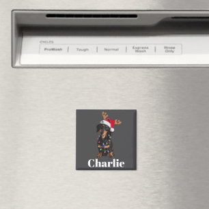 Personalisierter Name Weihnachten Dachshund Hundel Magnet